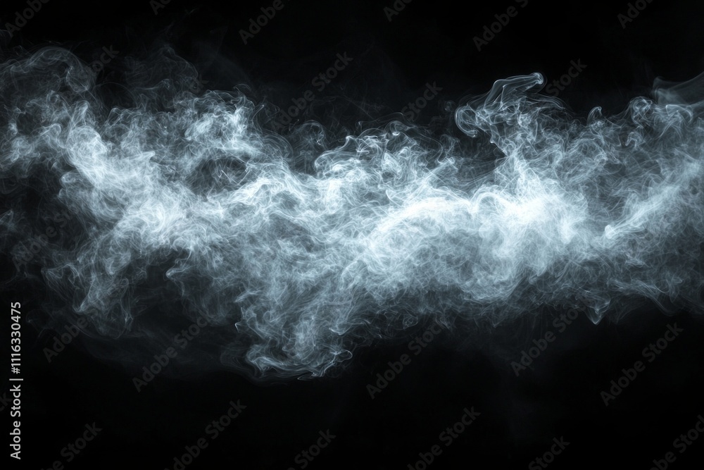 Poster delicate smoke swirls form mystical shapes soft edges captured studio controlled lighting. mesmerizi