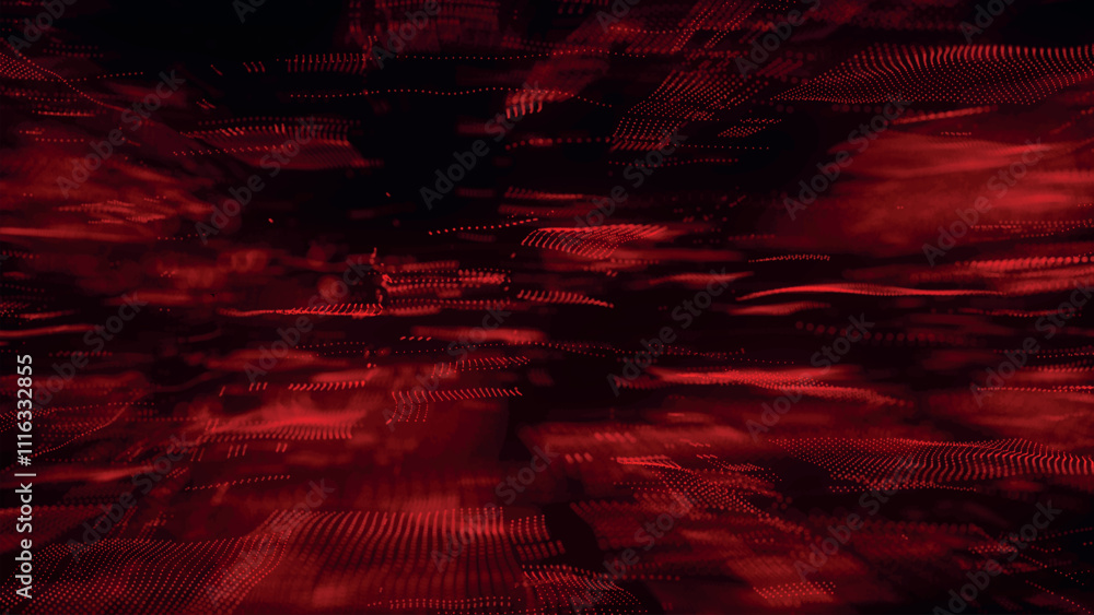 Poster abstract technology background. 3d composition of intersecting multicolored lines. information techn