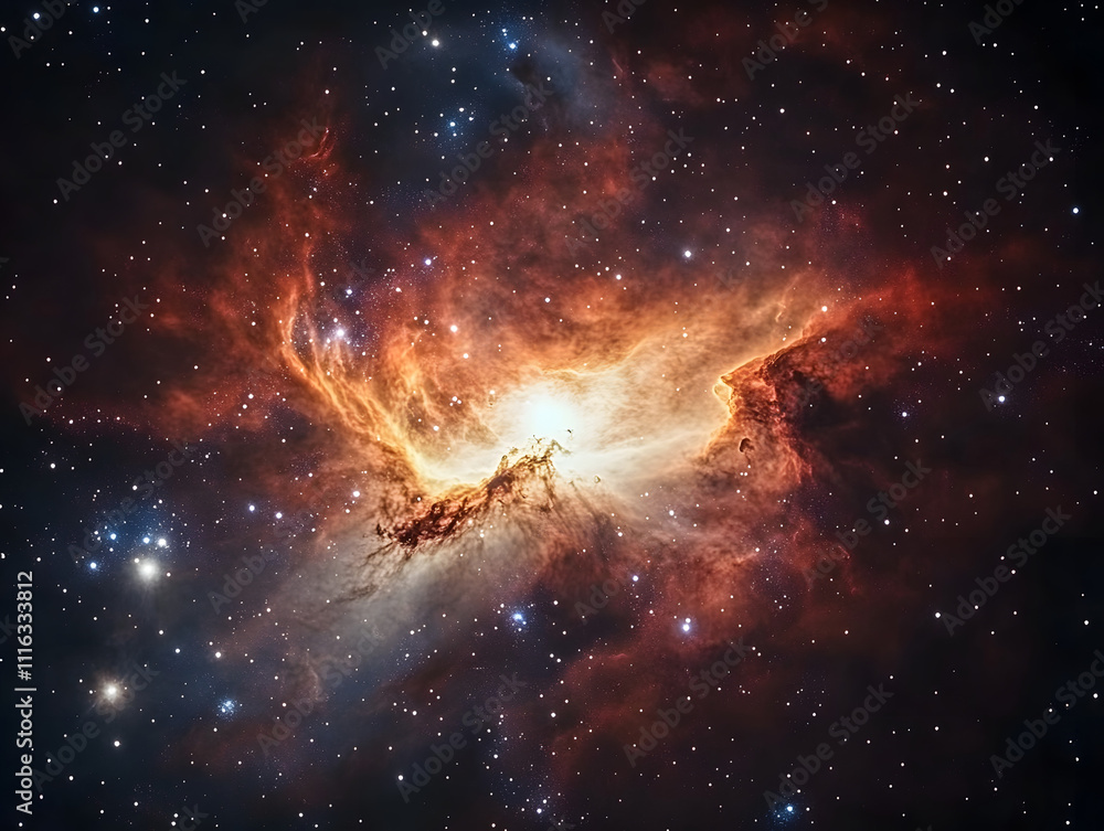 Canvas Prints nebula and galaxies in space.