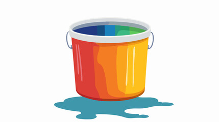 Professional Paint Color Bucket Icon Vector Illustration