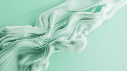 Soft Mint Green Abstract Background with Flowing Textures