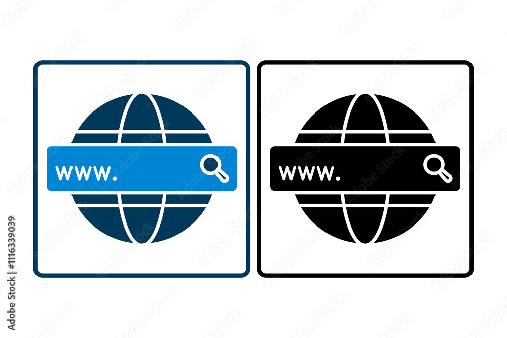 Poster web search icon. icon related to search. suitable for web site, app, user interfaces, printable etc.