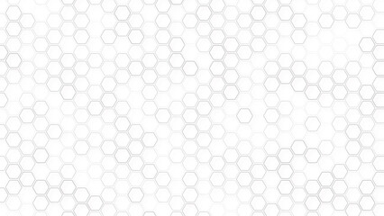 Geometric abstract background with simple hexagonal elements. White 3D futuristic honeycomb mosaic white background.