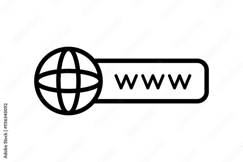 Poster web search icon. icon related to search. suitable for web site, app, user interfaces. line icon styl