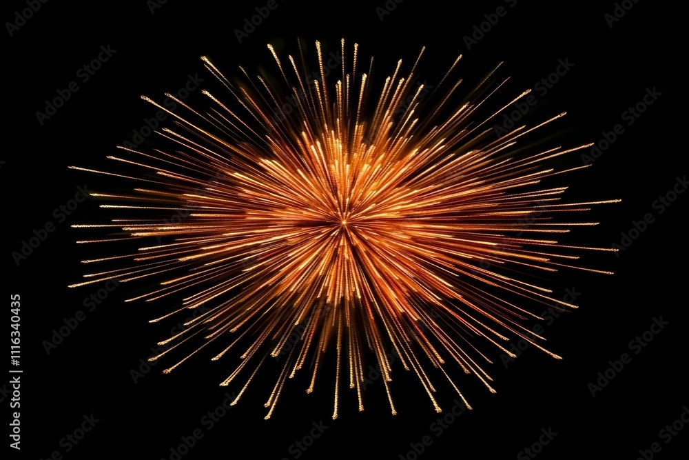 Poster vibrant explosion of golden fireworks illuminating a dark background, creating a captivating display