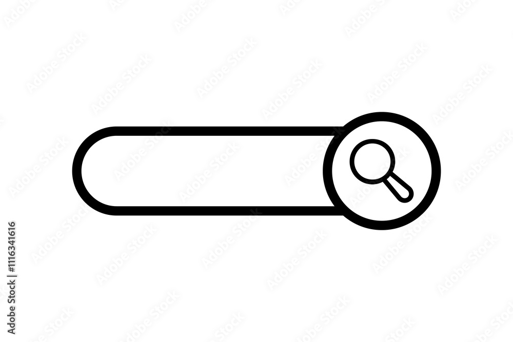 Poster search bar icon. icon related to search. suitable for web site, app, user interfaces, printable etc.