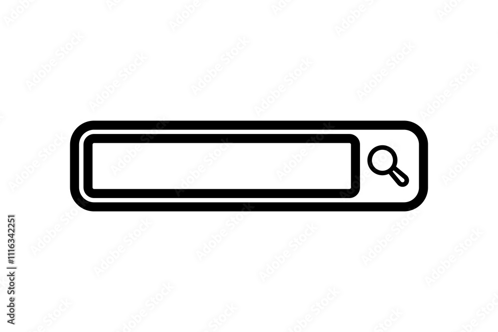 Poster search bar icon. icon related to search. suitable for web site, app, user interfaces, printable. lin
