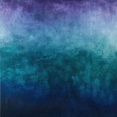 Obraz premium Painting of a blue sky with a purple background. The sky is filled with clouds and the background is a mix of blue and purple. The painting has a calming and serene mood