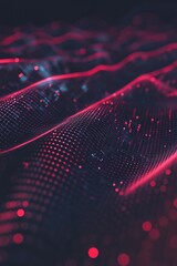 Modern digital circuitry pattern. Abstract technology theme. Red and black electronic microscopic view.