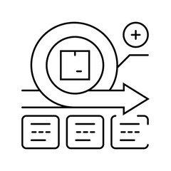 iterative development modern business line icon vector. iterative development modern business sign. isolated contour symbol black illustration