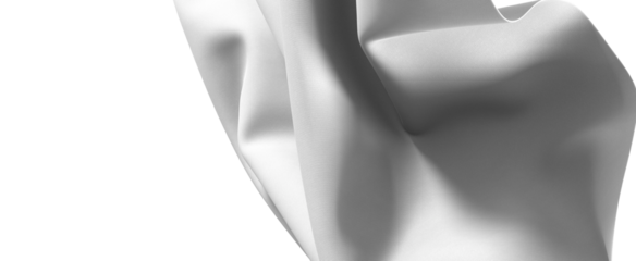 Abstract White 3D Curved Surface Design