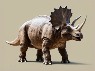 Fototapeta premium Triceratops on a blank background