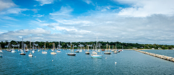 waterfront scenes around marthas vinyard massachusetts during autumn