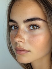 Fototapeta premium Bright skin with brown eye