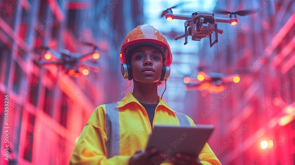 Poster construction site utilizes multiple drones for efficient monitoring and data collection