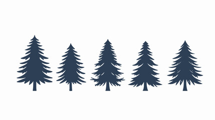 Obraz premium Minimalistic Pine Tree Line Icon for Graphic Design Projects