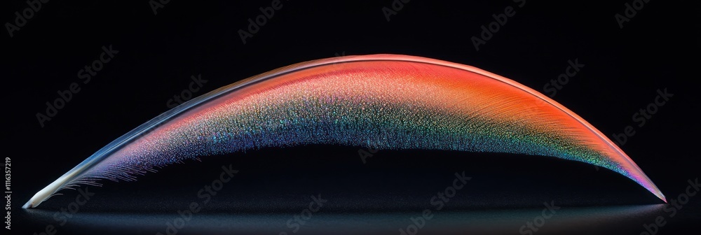 Poster a colorful soap bubble displaying a spectrum of light against a dark background.