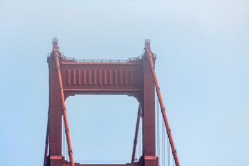 Golden Gate Bridge Pillars Shrouded in Mist