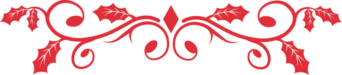 Ornamental Christmas Decoration Elements for Parties