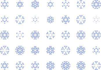 Set of cute snowflake icons on isolated background New Year ornament Symbols for mobile apps and website design. Flat snowflake icons, silhouette.