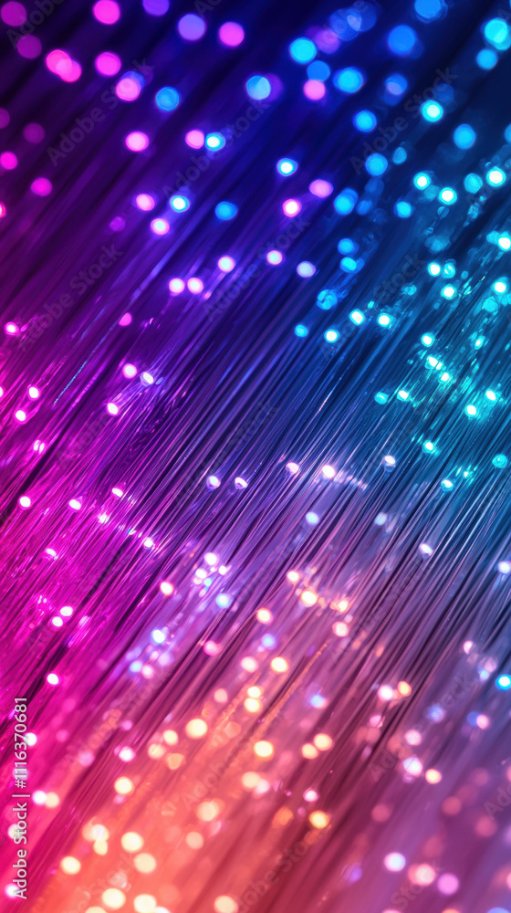 Aufkleber a vibrant display of colorful lights with a gradient effect, creating a dreamy atmosphere.