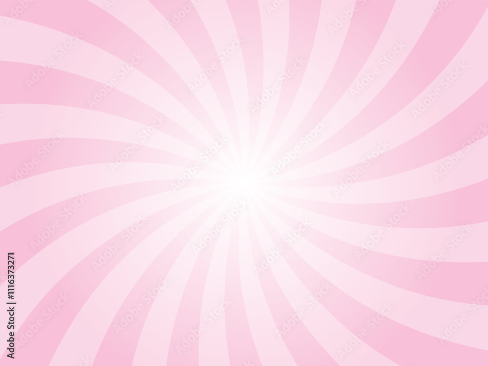 Poster Abstract background with rays retro starburst rays. bubble gum pink sunburst background vector illustration pattern beam rays. Spiral radial striped backdrop. Vector illustration.