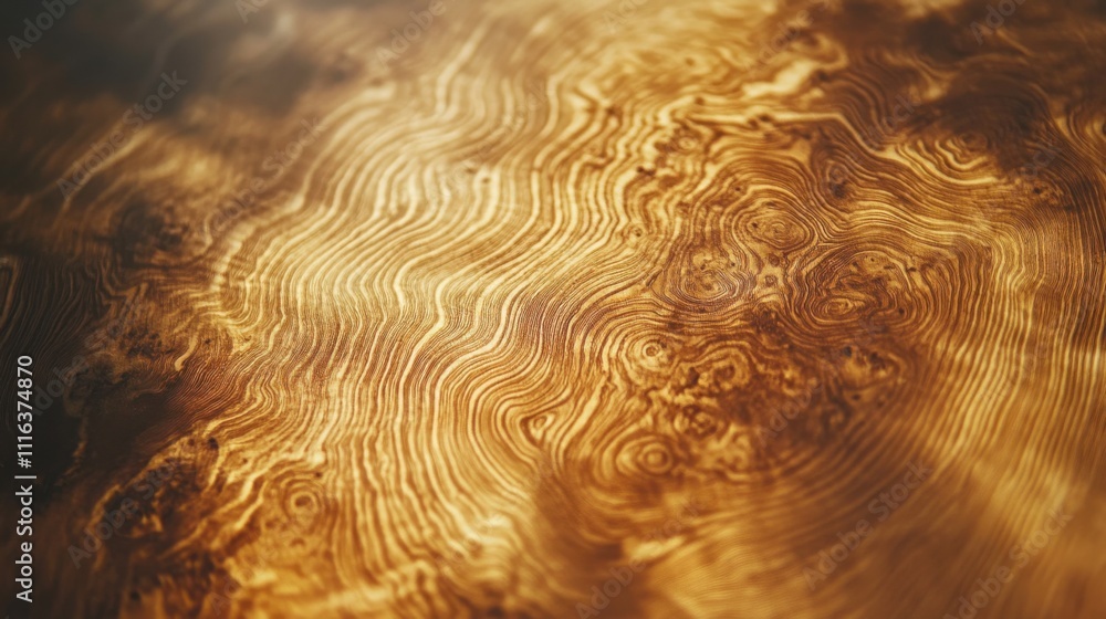 Poster abstract close-up of wood grain pattern with intricate lines and natural texture highlighting warm t