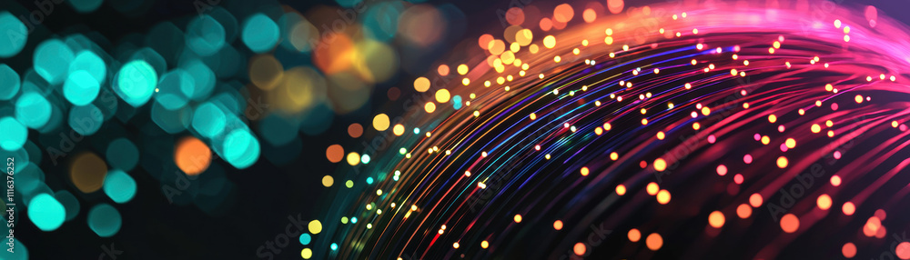 Aufkleber a vibrant display of colorful lights and abstract patterns, creating a dynamic, energetic atmosphere