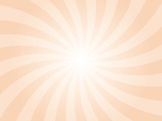 Obraz premium Light orange sunburst background. Radial retro glowing rays banner. Pink lemonade color retro whirlwind starburst vector abstract background. Twisted radial illustration.