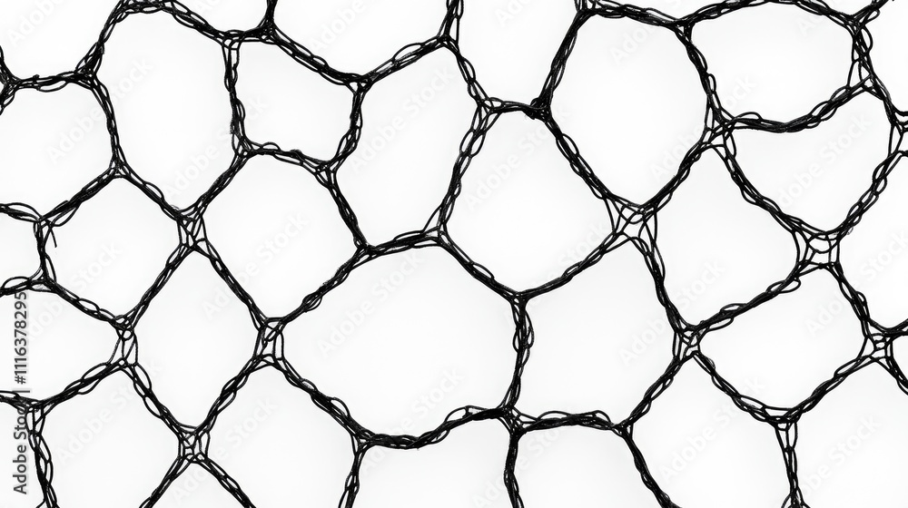 Aufkleber damage wire mesh with intricate holes isolated on a clean white background showcasing texture and de