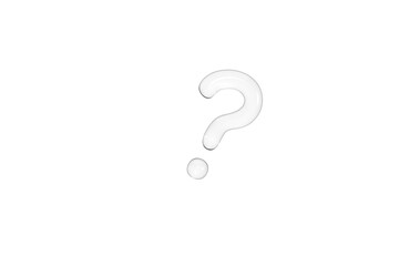 Fototapeta premium glass question mark 3d render icon
