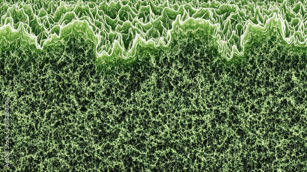 Poster abstract green foliage texture background with intricate natural patterns and vibrant hues for desig