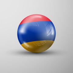 Fototapeta premium 3d sphere background with flag of Armenia