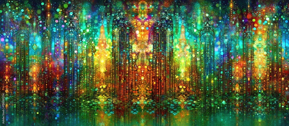Poster colorful abstract fireworks display creating a vibrant summer festival atmosphere with bokeh lights 