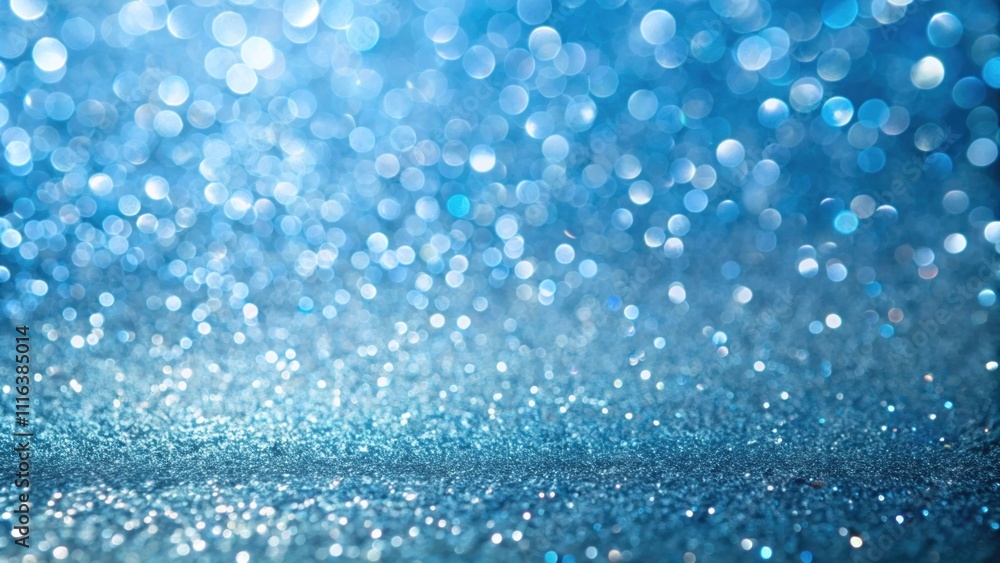 Poster sparkling blue bokeh background with soft light creating a dreamy and ethereal atmosphere for creati