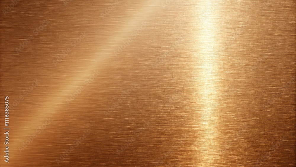 Poster smooth and shiny bronze metal surface with subtle texture and reflections, perfect for backgrounds a