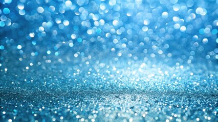 Fototapeta premium Captivating Blue Sparkling Bokeh Background for Creative Projects, Featuring Soft Focus and Subtle Glitter Effects That Create a Dreamy Atmosphere