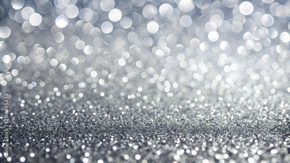 Poster beautiful silver bokeh background with soft light reflections creating a dreamlike and ethereal atmo