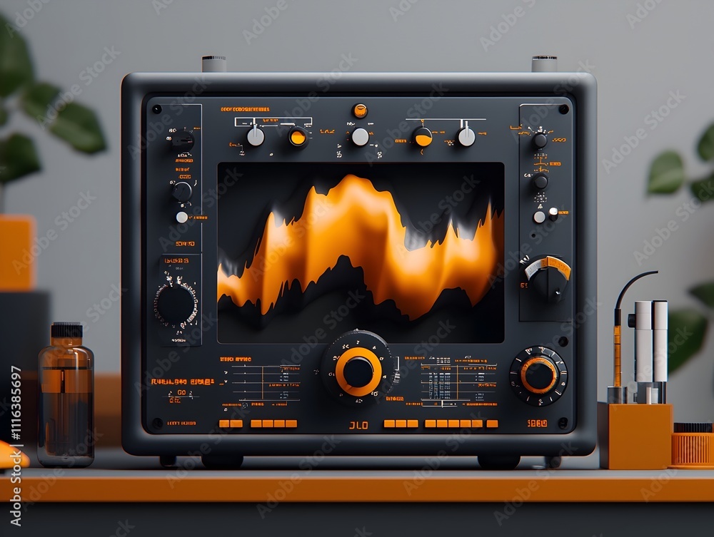 Poster detailed seismographic display capturing the powerful tremors and shockwaves of a dramatic earthquak