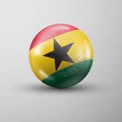Fototapeta premium 3d sphere background with flag of Ghana