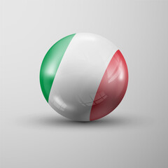 3d sphere background with flag of Italy