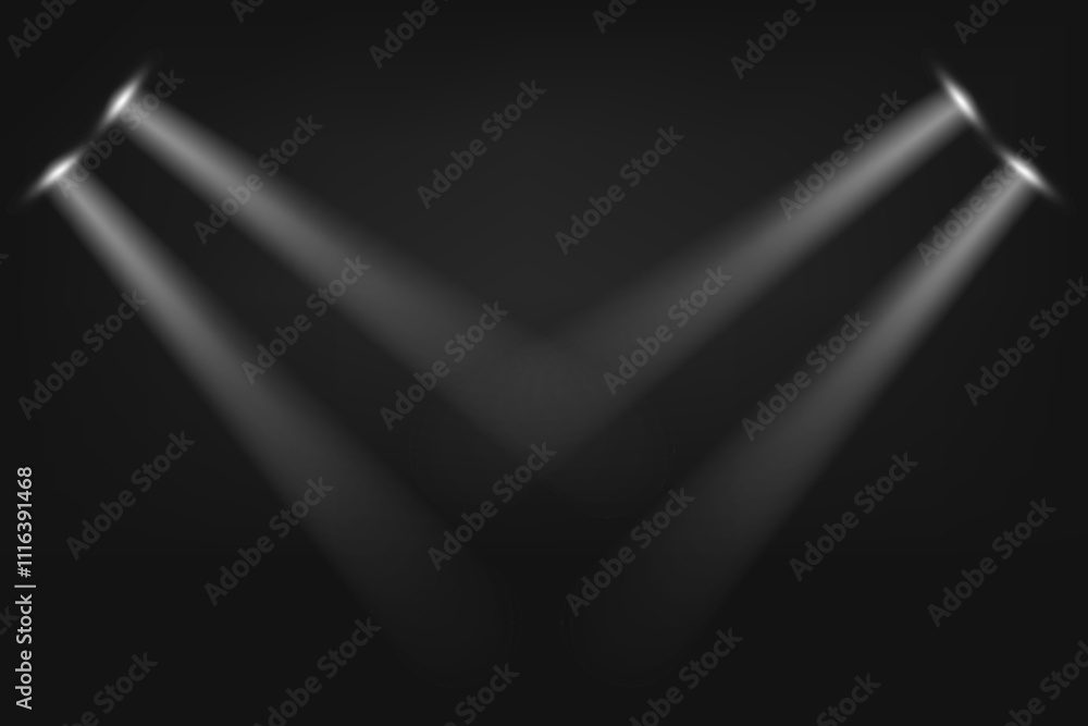 Leinwandbilder illuminated stage with white projector. abstract vector background