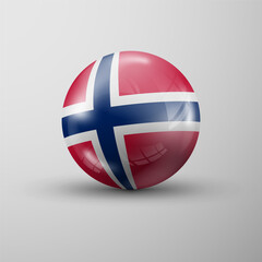 Obraz premium 3d sphere background with flag of Norway
