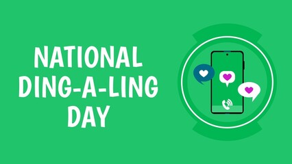 National Ding-A-Ling Day web banner design illustration 