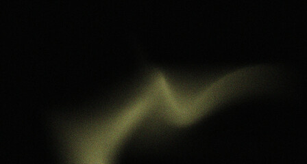 Dark green grainy black background with simple wave. Abstract colorful illustration in blur style with gradient.