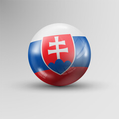Obraz premium 3d sphere background with flag of Slovakia