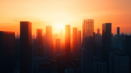 Fototapeta premium Futuristic Cityscape with Renewable Energy Features