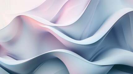 Obraz premium Abstract Swirling Waves of White and Blue