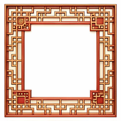 chinese frame elements isolated on white