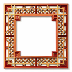 chinese frame elements isolated on white